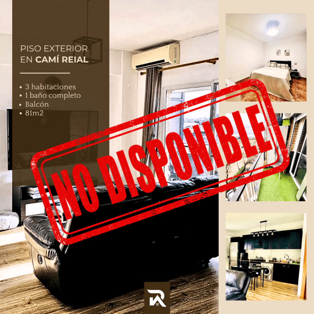 PISO EN CAMÍ REAL - NO DISPONIBLA